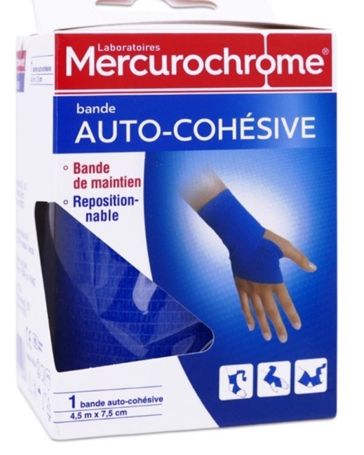 Bande de maintien repositionnable Mercurochrome élastique sans colle