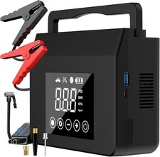 Jump Starter with Air Compressor, 4000A Car Battery Jump Starter ALL Gas/8.0L...