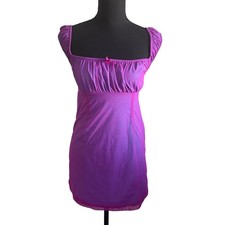 SHEIN Y2K Sheer Fairy Grunge Babydoll Dress Size M Purple Whimsigoth