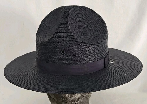 STRATTON Self Forming Hat Structured Cap Police Blue Size 7 1/2 Made In USA