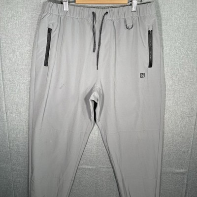 Flag Nor Fail Pants Mens Large Gray Joggers Drawstring Stretch Athletic Casual