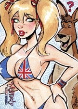 2018 5FINITY Dean Yeagle Mandy Down Under Sketch Card PATRICK FINCH