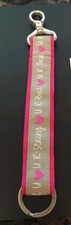 Thirty One 31 Hang It Up Key Fob "U R Strong, Bold, True" Pink Hearts