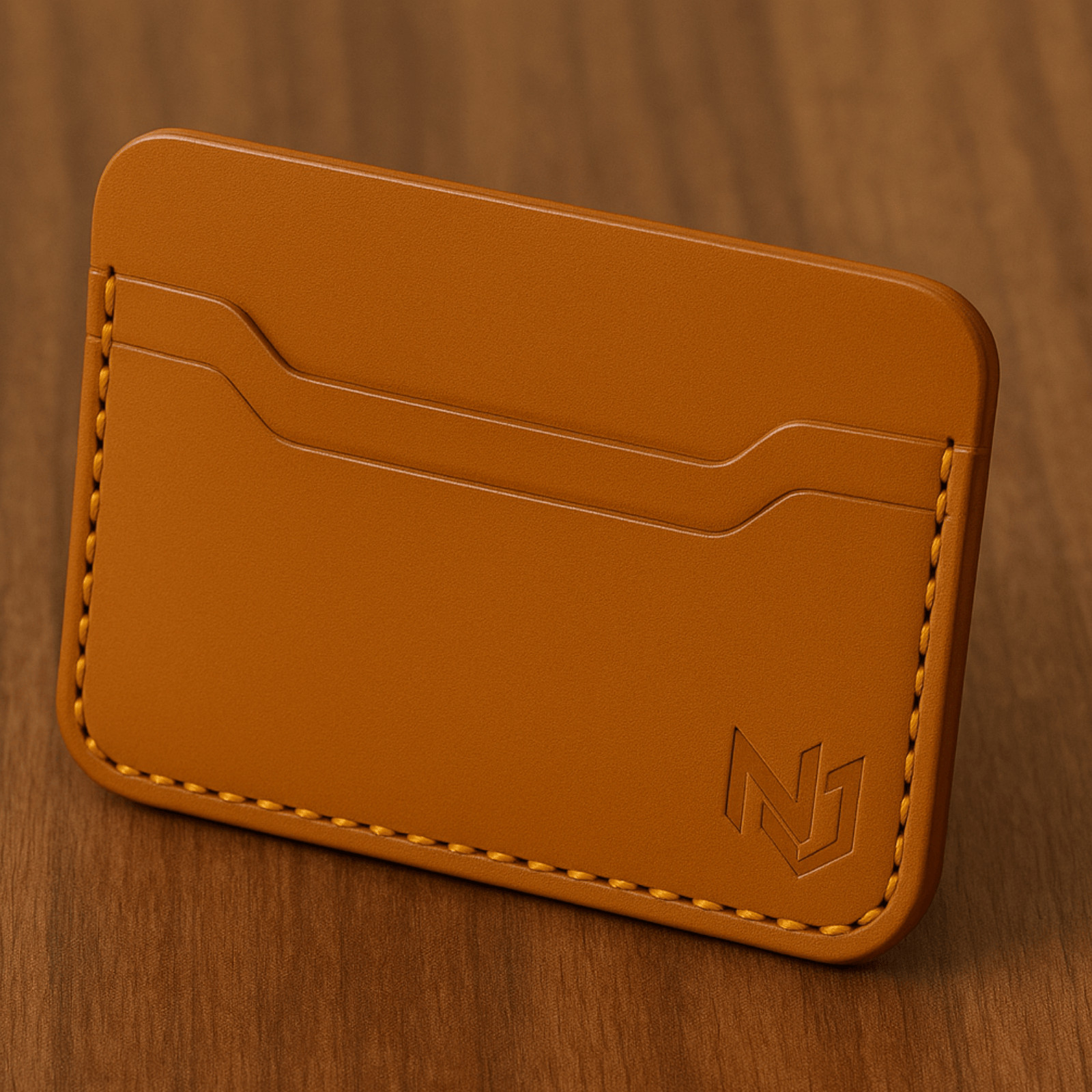 Handmade Genuine Leather Card Holder Wallet Slim Minimalist Front Pocket Design