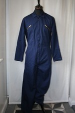Vtg Arco essentials blue Work Wear chore overalls small revival opti zip pull