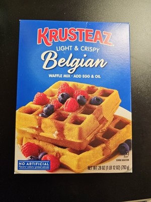 Krusteaz Light & Crispy Belgian Waffle Mix 28 oz NEW Sealed