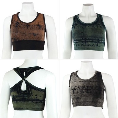 Crop Top Racerback Batik Reptile verschiedene Farben Yoga Boho Psy Goa Festival 