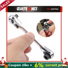 1/4" Mini Double-Ended Quick Socket Ratchet Wrench Rod Screwdriver Bit Tool