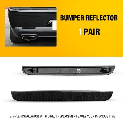 2X Smoked Rear Bumper Reflectors For Dodge 15-22 Challenger Replace 68211189AA V