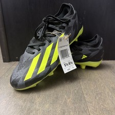 NEW SZ 6.5 Men's Adidas X Crazyfast INJ.3 FG Soccer Cleats: Black/Yellow NWT