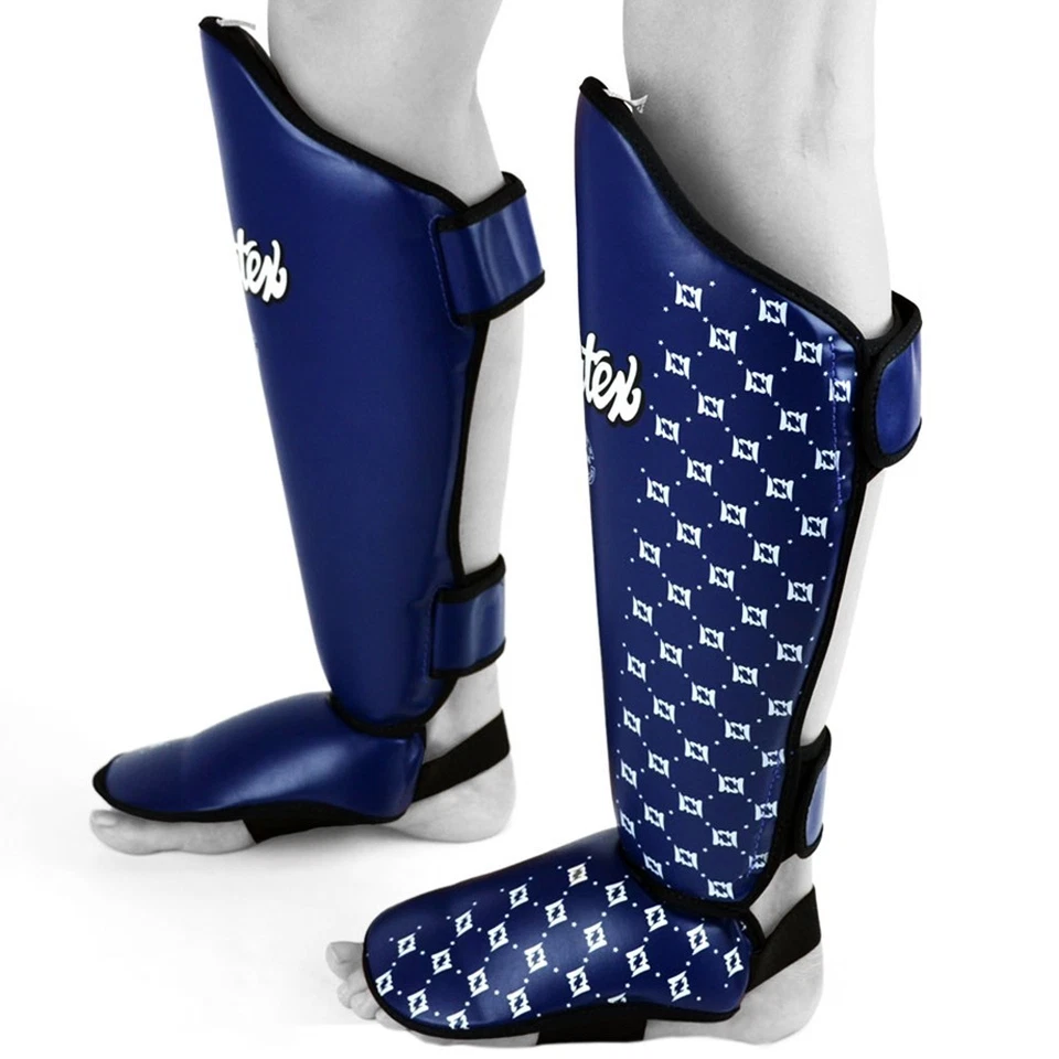 Fairtex SP5 синий XL голени предохранители муай тайский бокс MMA кикбоксинг Бесплатная доставка - Изображение 3 из 4