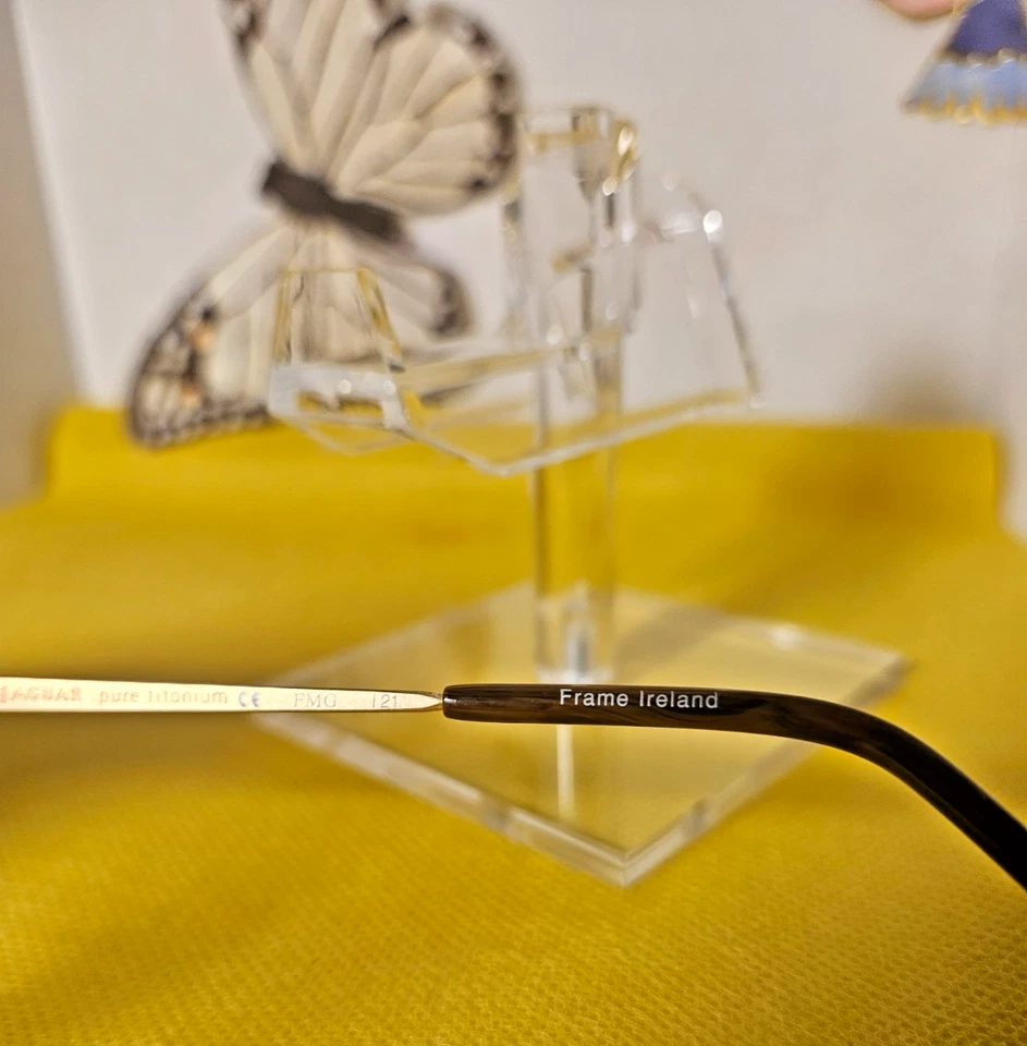 Nuevas gafas vintage Jaguar 3455-009 doradas 61-16 Pure Titianium FMG Irlanda Foto 4 de 4