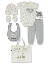 Duck Duck Goose Baby Boys' 8-Piece Layette Gift Set Color: white/multi Size: 0 -