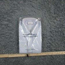Charles Tyrwhitt Dress Shirt Mens 18 36/37 Blue Non Iron Twill Classic Fit NWT
