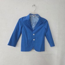 Michael James Blazer Kids 5S Blue Vintage Two Button Made in USA Patch Pockets