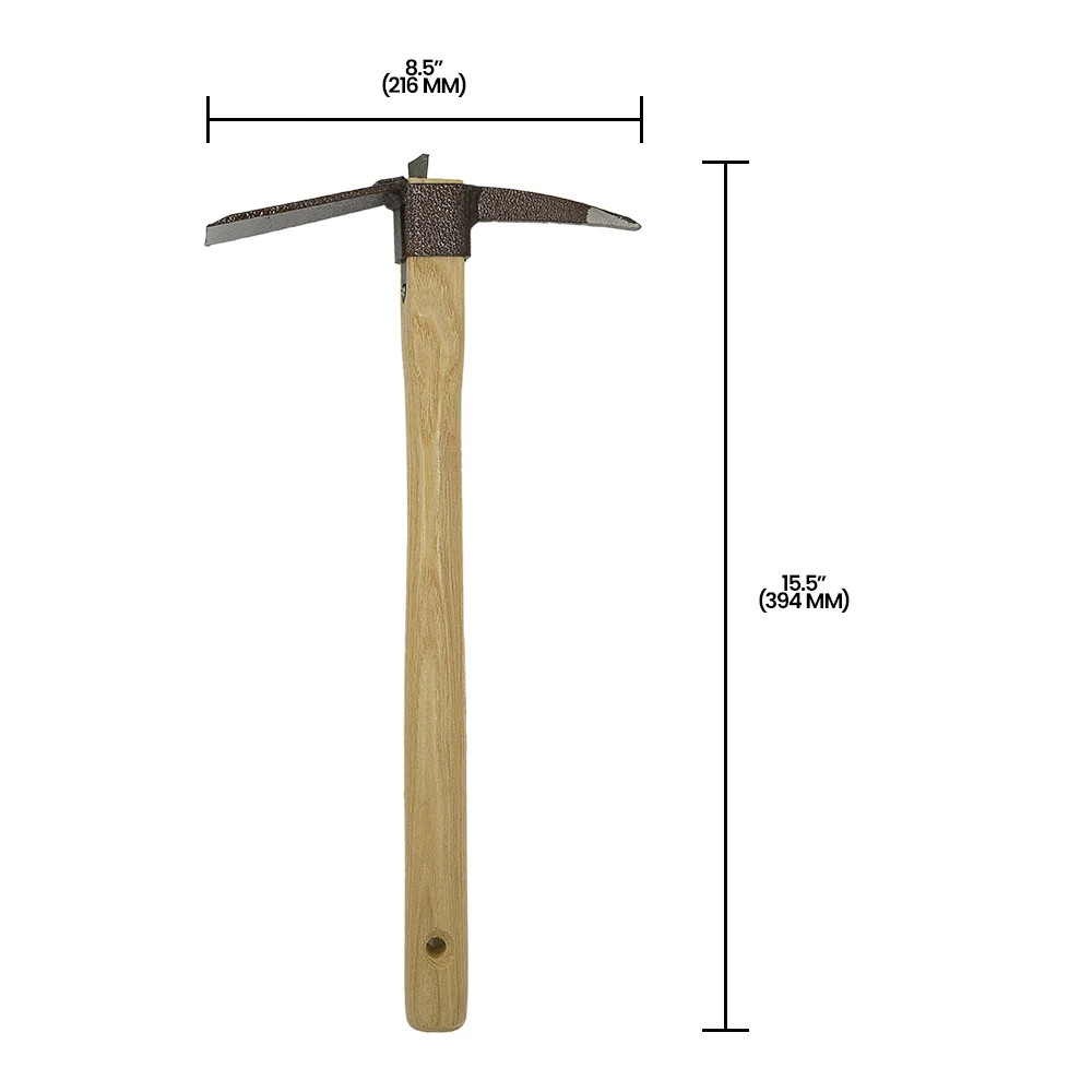 Zenport J6-05 Planting Hoe with Pick, 2.5 Inch Carbon Steel Blade - 1 Pack
