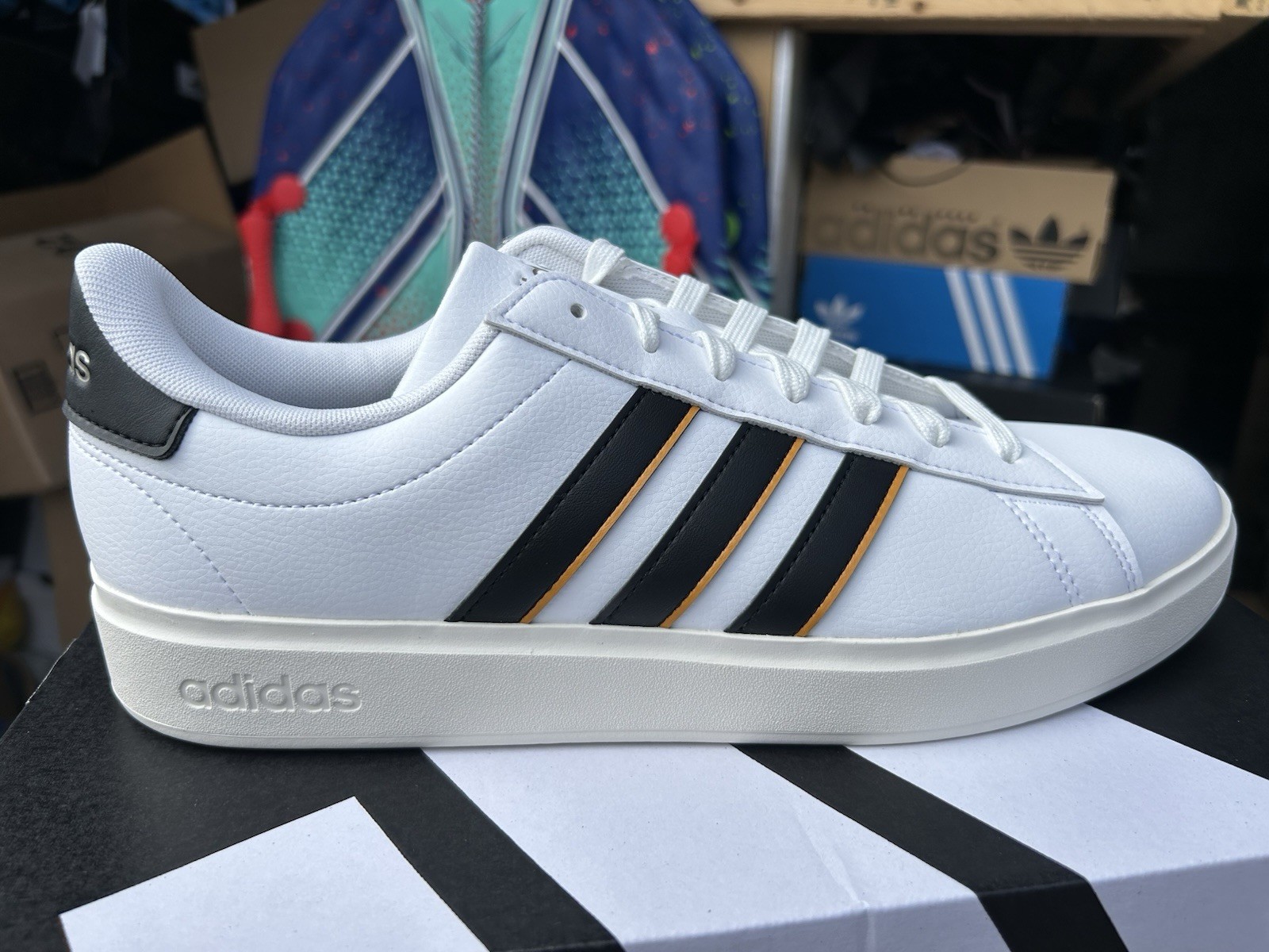 adidas Men's Grand Court 2.0 Tennis Shoe Men&rsquo;s White Black