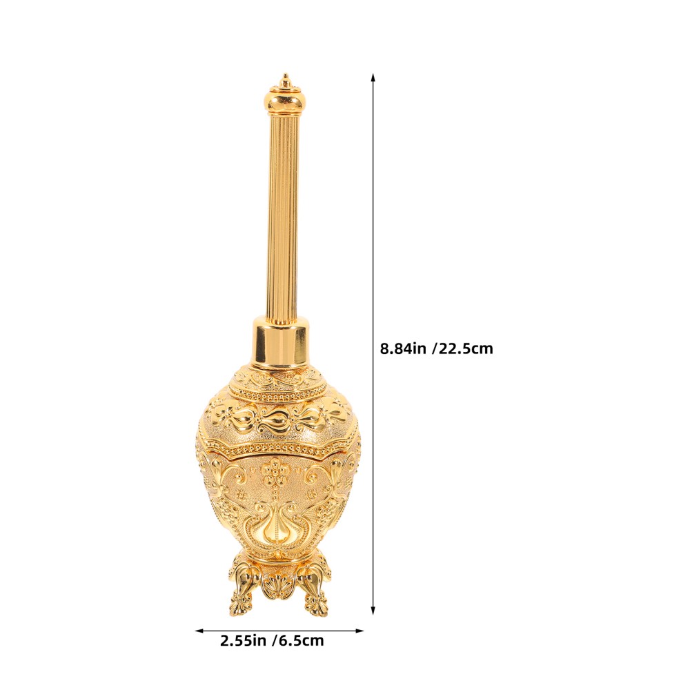 2 Pcs Catholic Christian Holy Water Bottles Decorative Glass Alloy Water Holder