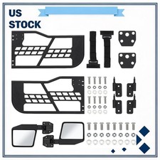 2pcs Tube Half Doors With Mirror New Fit For 1997-2006 Jeep Wrangler Tj 2-door