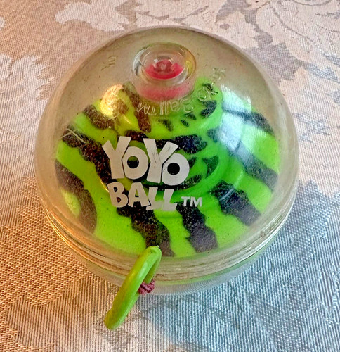 Vintage 1990 Yo-Yo Ball Green Black Classic 90s Pattern Marchon YoYo Tested