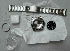 DIY SET for  3135 watch case + dial + hands + Strap sapphire 40mm