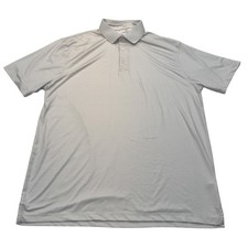 Hickey Freeman Shirt Mens XL Golf Polo Gray Geometric Print Performance Stretch