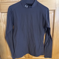 Under Armour Women  s Gray Cold Gear Long Sleeve Fitted Mock Neck Shirt Sz XL