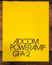 Adcom GFA-2 Amplifier Owners / User Manual *O...