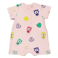 Moncler Newborn Graphic Printed Cotton Romper, Size 1/3M