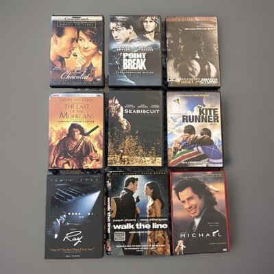 Lot Of 9 Drama DVDs Point Break Ray Walk The Line Mohicans #152
