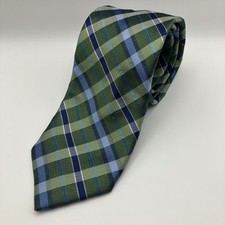 Jos. A. Bank 1905 MENS Green plaid Silk Tie 3  W 58"L