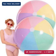 Tradder 2 Pcs 60 Inch Giant Inflatable Beach Ball Large Pastel Macaron Inflatabl