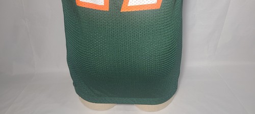 Adidas Football Miami Hurricanes Jackson #17 Green Jersey Climalite Mens L Used - Picture 7 of 14