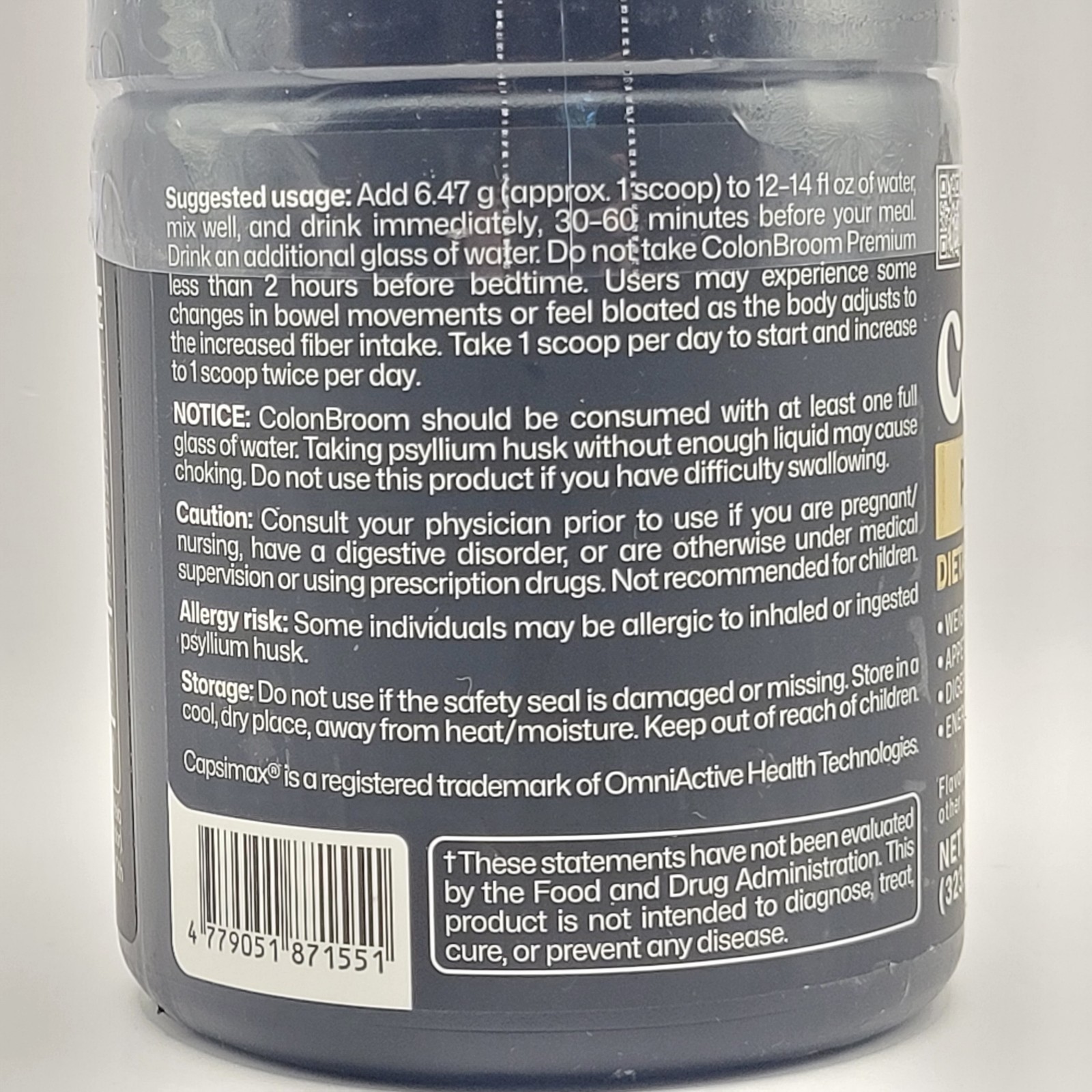 ColonBroom PREMIUM BLEND  - 50 Servings  11.41 oz / 323.5g - STRAWBERRY