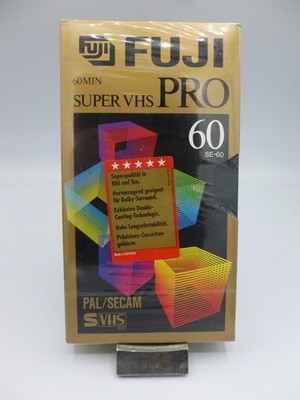 FUJI SUPER VHS Leerkassette - OVP- FUJI 60 S-VHS PRO - Videokassette leer NEU
