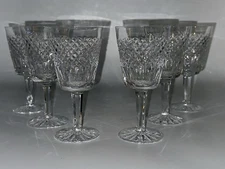 Stunning Vintage Set of Six Waterford Cara/ Cut Bottom Water Goblet