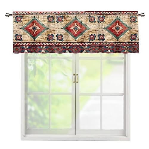 Aztec Valances Curtain for Windows/Kitchen/Living Aztec Tribal Navajo - Picture 2 of 6
