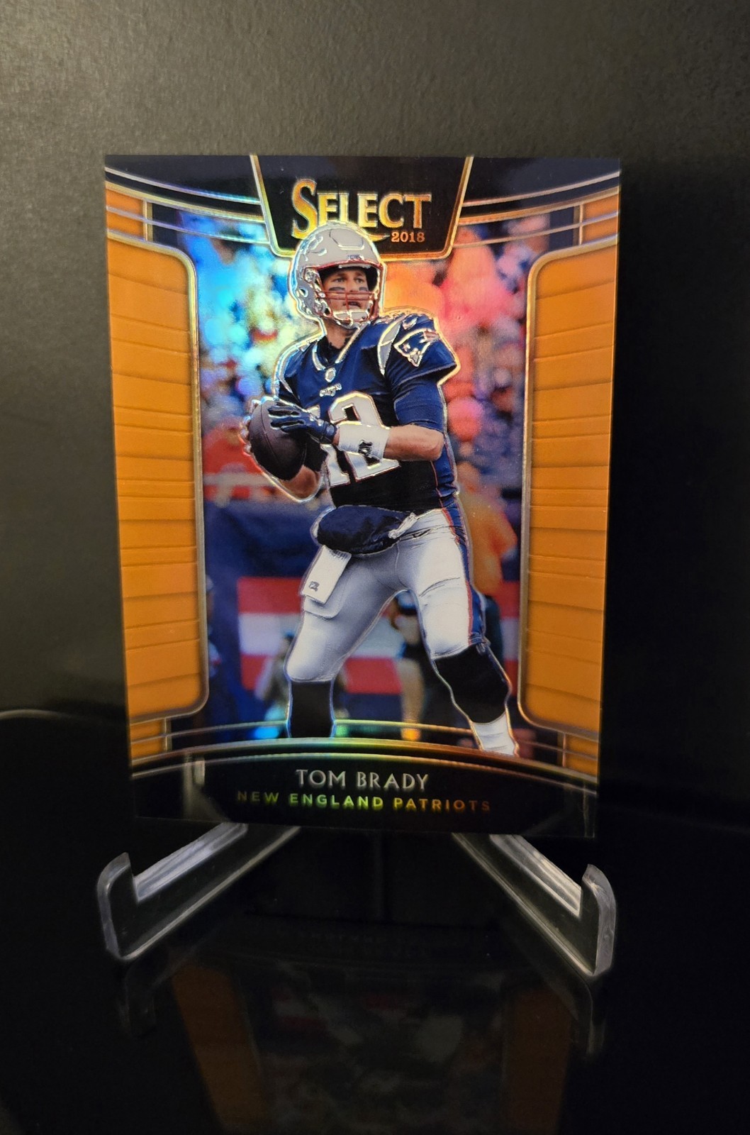 #'ed/49 🔥 TOM BRADY SSP 2018 Panini Select Prizm Orange Concourse No. 86 SP