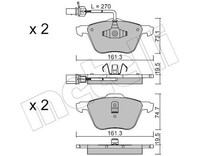 Metelli Bremsbelagsatz, Scheibenbremse 22-0551-0 FüR Ford Seat VW