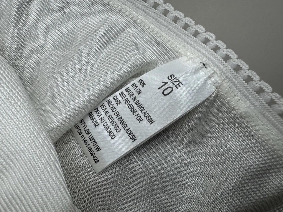 Bragas Simply Basic blancas de nailon de corte alto talla 10 nuevas con etiquetas Foto 3 de 3