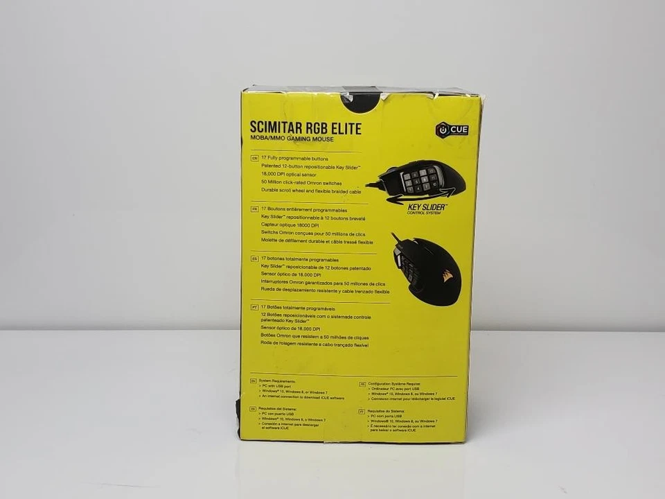 Corsair SCIMITAR RGB ELITE Gaming Mouse – 18K DPI, 17 Buttons, Black - Image 3 of 4