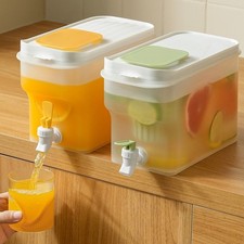 4L Beverage Dispenser Water Drink Kettle with Tap, Leak-Proof Cold Drinks Jug