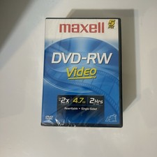 5pk Maxwell DVD-RW Video 4.7gb 8X 120min Write Once Single Sided Face new