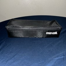 MAXELL Case Logic 15 Cassette Tape Storage Case Holder Nylon Tote Black USA