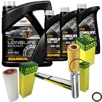 MANN-FILTER Inspektionspaket Mannol 8L Longlife 5W-30 FüR Bmw 3Er Touring 325D