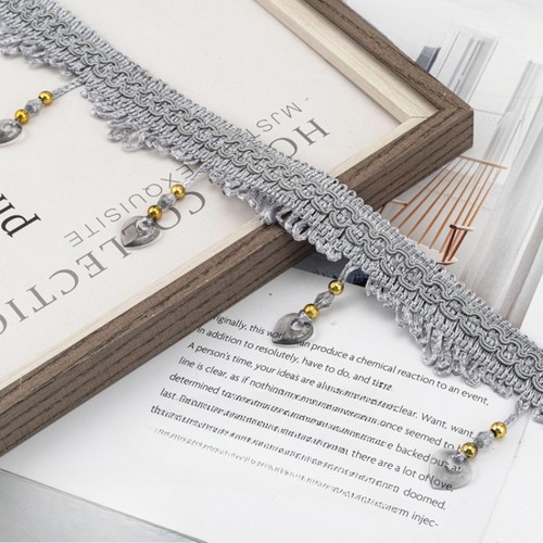 10.5M Curtain Tassel Trim Braided Hanging Beads Fringe Ribbon Tassel Sew Costume - Picture 13 of 22