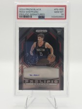 2024 Panini Prizm Black Reed Sheppard Prolific Signatures Auto PSA 10 RC Rockets