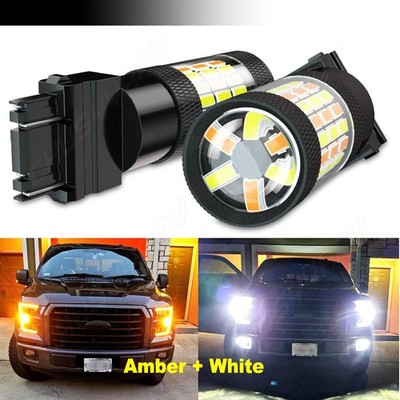 3157 LED Switchback Turn Signal Light Bulb for Nissan Sentra 2014-20 White Amber