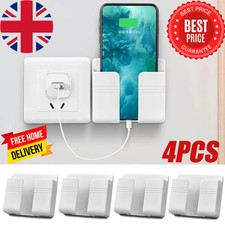 4pc Wall Mounted Mobile Phone Charging Organizer Storage Box Holder Stand Rack