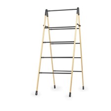 Image of Beldray 4 Tier Extendable Clothes Airer, Bamboo Frame, Drying Space, Foldable